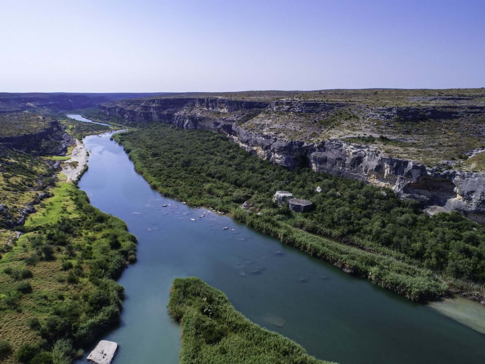 Amazing view of the Pecos River on Wardlaw Ranch on the Pecos.